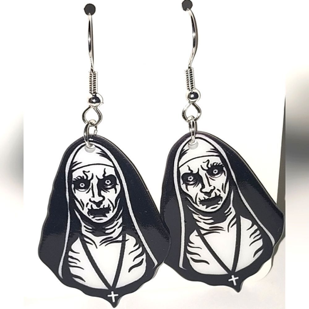 Hand Crafted Fun Horror dangle earrings